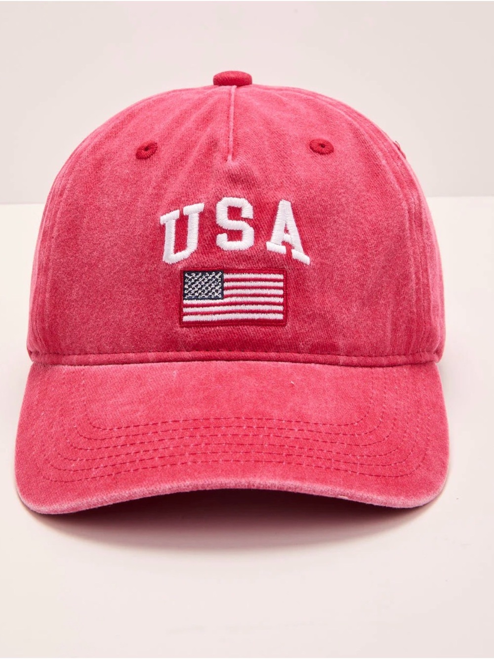 Vici USA Embroidered Red Baseball Cap - Picture 2 of 4